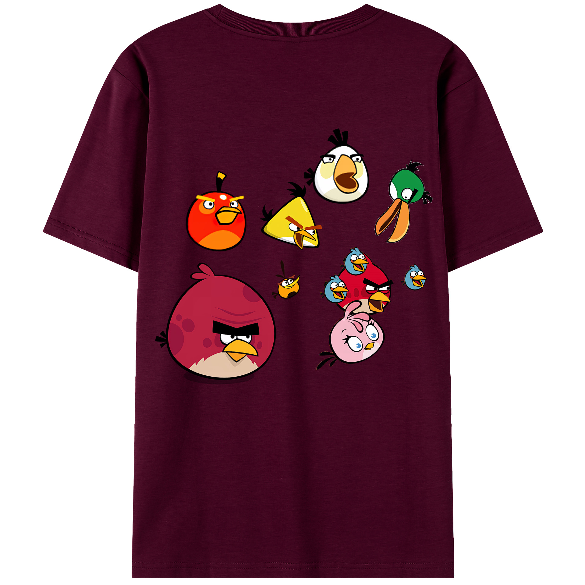 （画像用） Angry Birds アングリーバード レディース半袖Tシャツ(バックプリント)